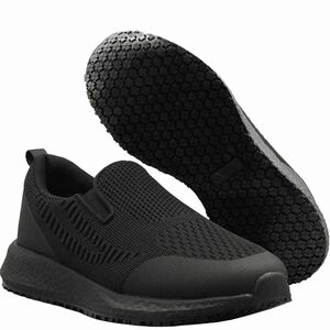 ALL DAY GRIP Women's Comfortable Ultra Slip-Resistant Work Sneakers, Size 9.5